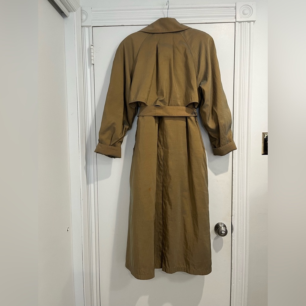 London Fog Vintage Golden Tan Thinsulate Quilted Lined Trench Coat Sz. 10 - Picture 3 of 10